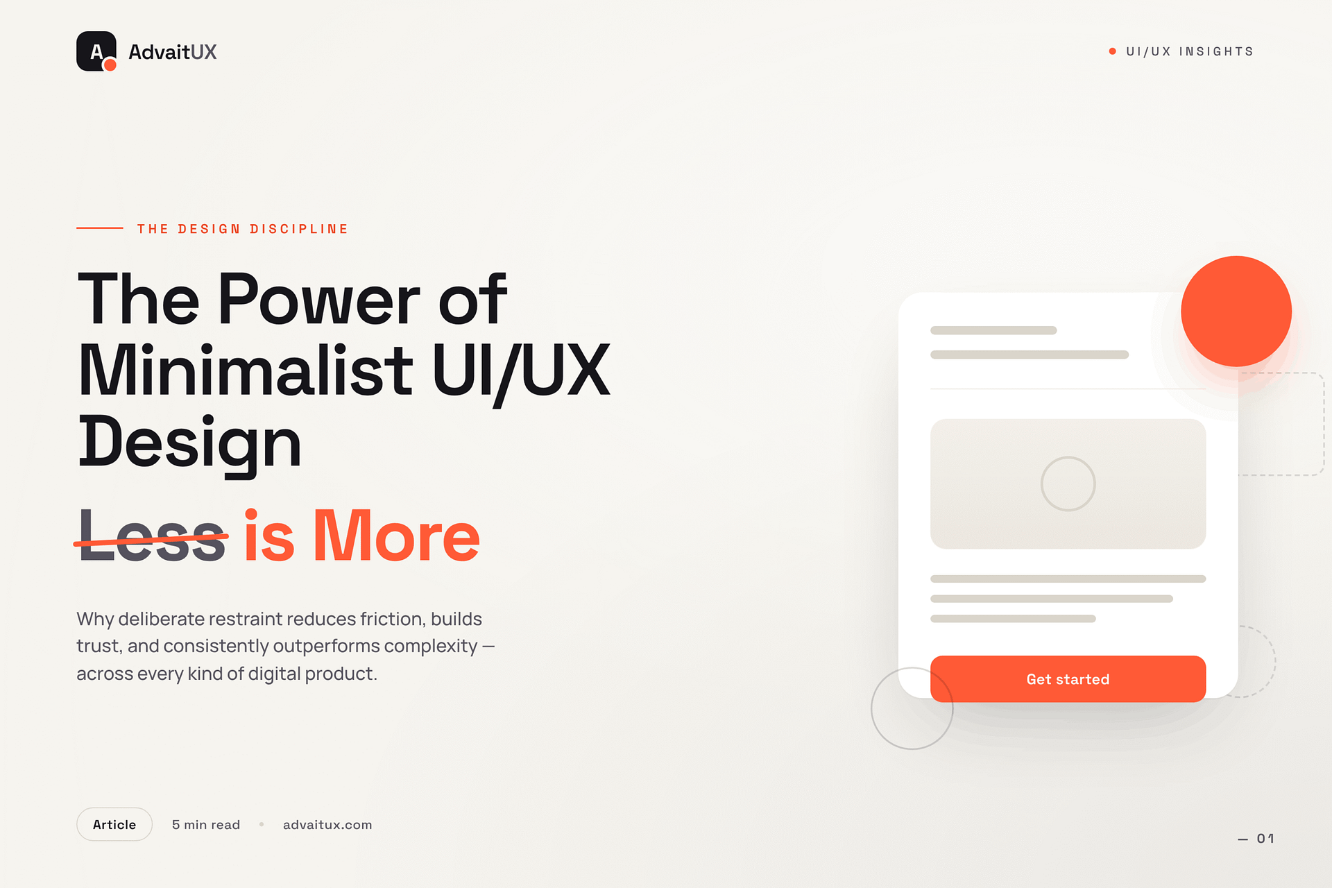 The Power of Minimalist UI/UX Design : Less is More